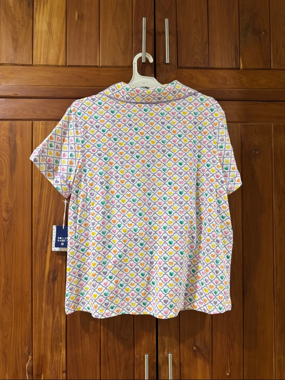 New with tags SET Roller Rabbit x Target Geo Heart Short Pajama size Large - Picture 4 of 6
